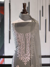 Moin Block Embroidered Chiffon Gota Work 2 Piece Unstitched Suit MBLK24ECG D-07-39